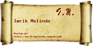 Imrik Melinda névjegykártya